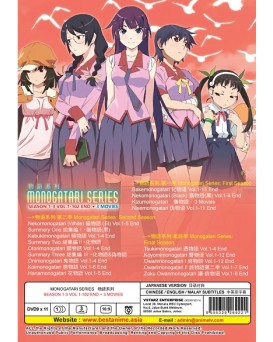 MONOGATARI SERIES SEASON 1-3 VOL.1-102END + 3 MOVIES 